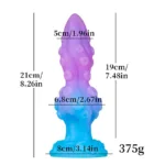 8 Inch Fantasy Knot Tentacle Anal Dildo Butt Plug - Image 2