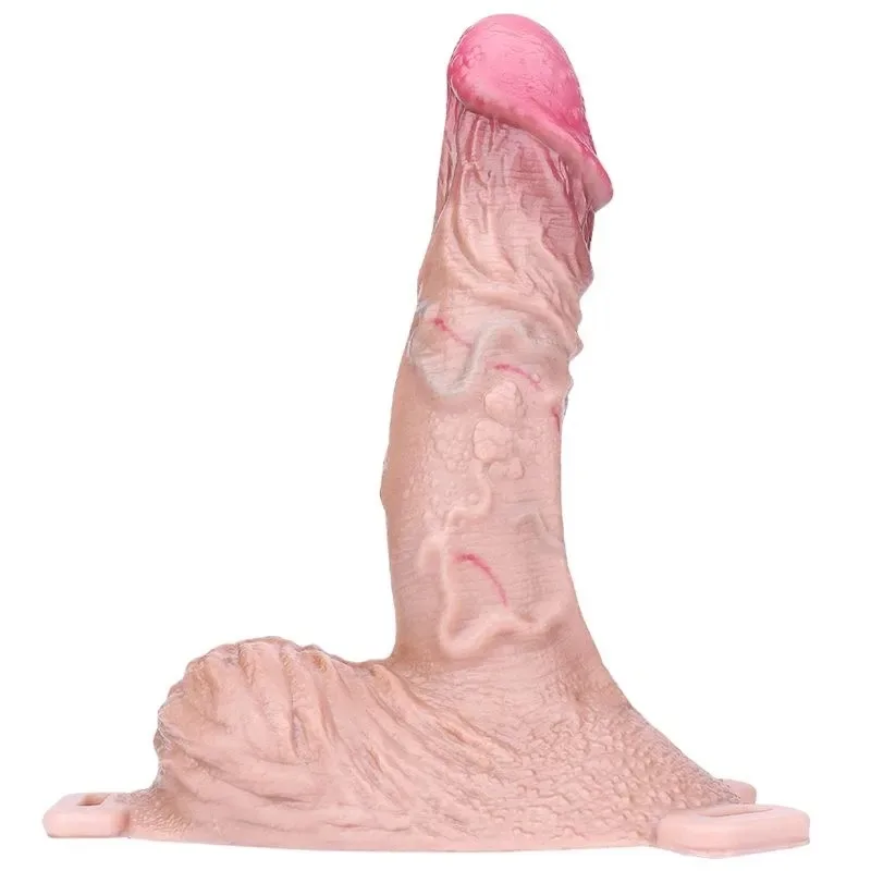 8 Inch Life Like Strap On Penis Cover Soft Silicone Cock Sheath (2) 8 Inch Life Like Strap On Penis Enhancer Soft Silicone Cock Sleeve - Image 2