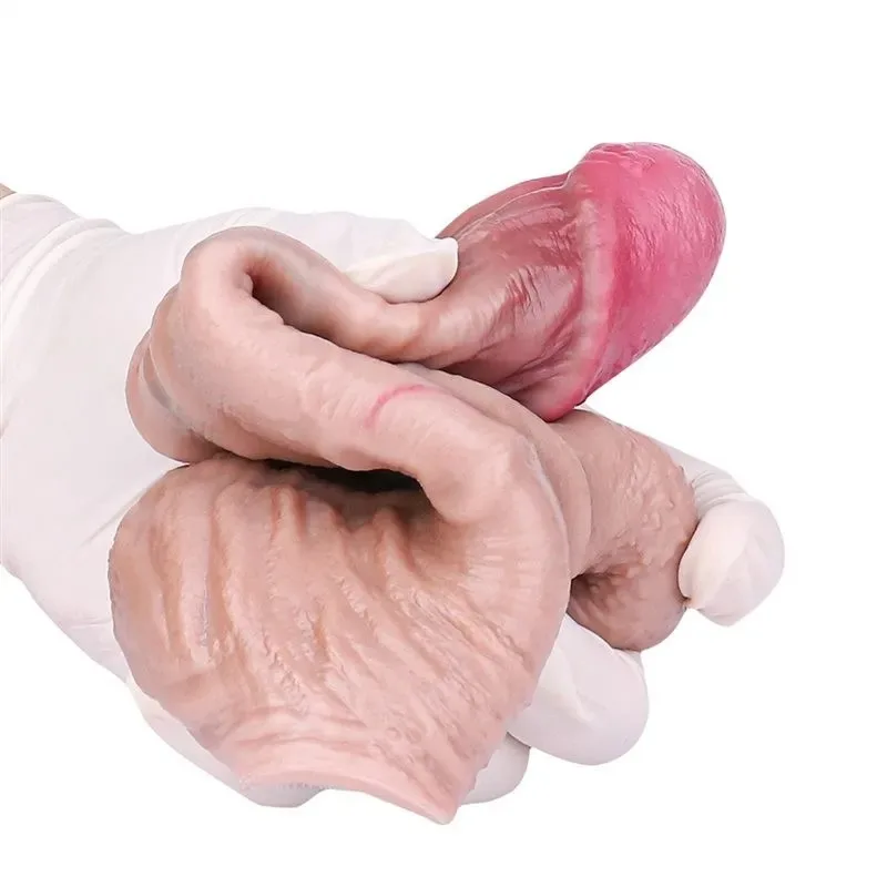 8 Inch Life Like Strap On Penis Cover Soft Silicone Cock Sheath (7) 8 Inch Life Like Strap On Penis Enhancer Soft Silicone Cock Sleeve - Image 8