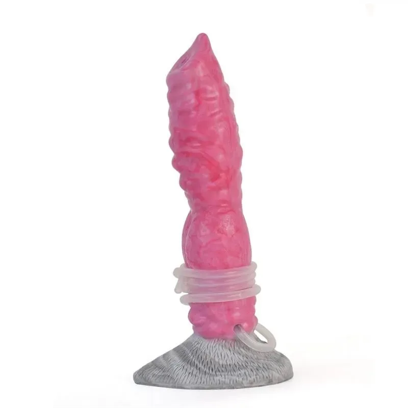 8 Inch Pink Dog Ejaculating Dildo (7) 8 Inch Pink Dog Ejaculating Dildo Squirting Animal Sex Toy - Image 3