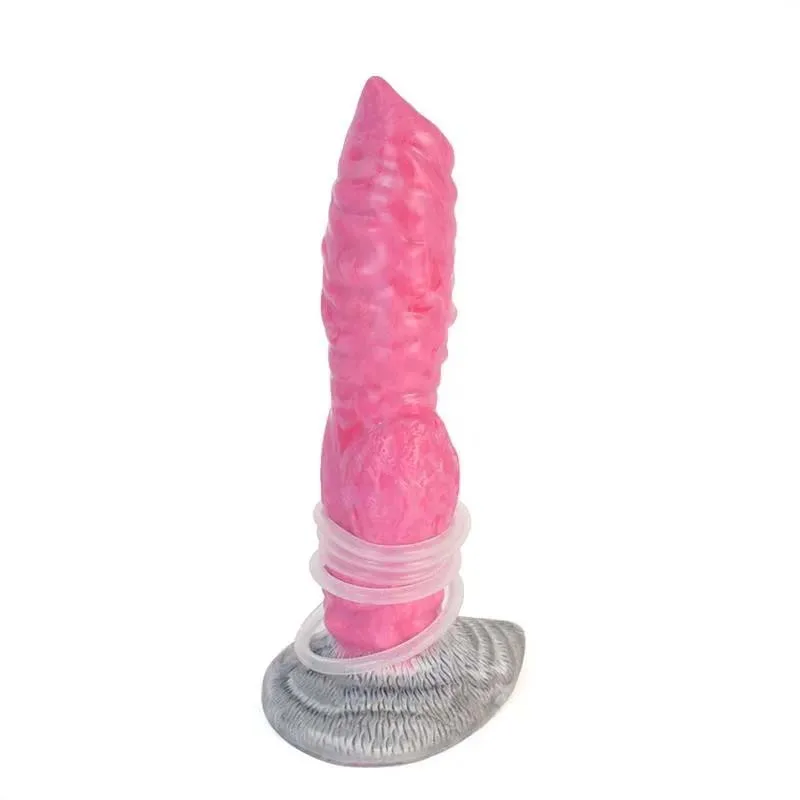 8 Inch Pink Dog Ejaculating Dildo (8) 8 Inch Pink Dog Ejaculating Dildo Squirting Animal Sex Toy - Image 4
