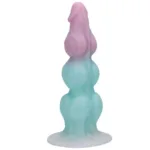 8 Inch Triple Graduated Knots Dildo Mix-Color Silicone Exotic Adult Toy - Image 3
