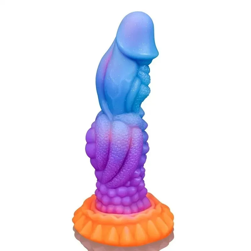 8.5 Inch Glow in the Dark Dragon Knot Dildo Real Feeling Exotic Sex Toy (10) 8.5 Inch Glow in the Dark Dragon Knot Dildo Real Feeling Exotic Sex Toy - Image 1