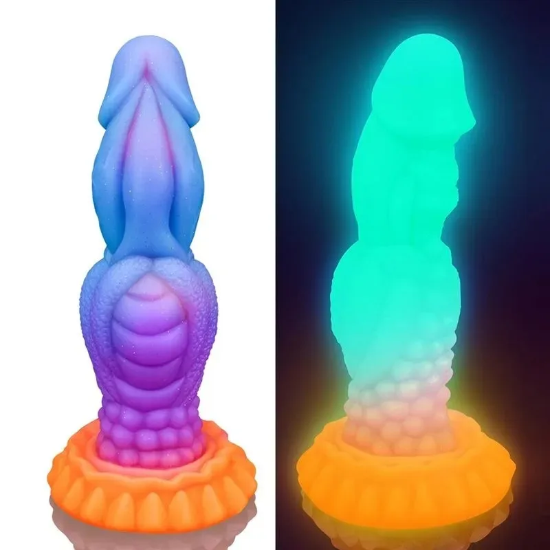 8.5 Inch Glow in the Dark Dragon Knot Dildo Real Feeling Exotic Sex Toy (13) 8.5 Inch Glow in the Dark Dragon Knot Dildo Real Feeling Exotic Sex Toy - Image 4