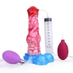 8.5 Inch Horse Knot Inflatable and Ejaculating Dildo Silicone Animal Penis