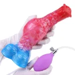 8.5 Inch Inflatable and Ejaculating Horse Dildo Silicone Animal Penis - Image 6