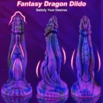 8.5 Inch Purple Dragon Dildo Fantasy Silicone Monster Sex Toy - Image 3