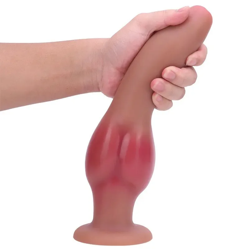 8.51011.512.5 Inch Dildo with Knot Uncut Anal Plug (3) 8.5/10/11.5/12.5 Inch Four Sizes Dildo with Knot Uncut Anal Plug - Image 3