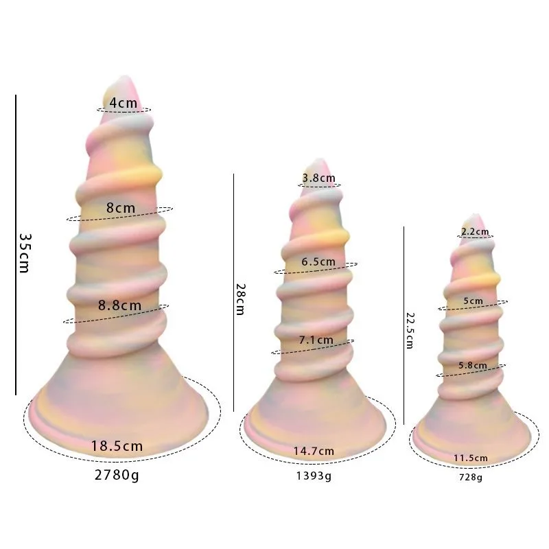 8.51113.5 Inch Glow In The Dark Unicorn Butt Plug Silicone Anal Toy (8) 8.5/11/13.5 Inch Glow In The Dark Unicorn Butt Plug Silicone Anal Toy - Image 2