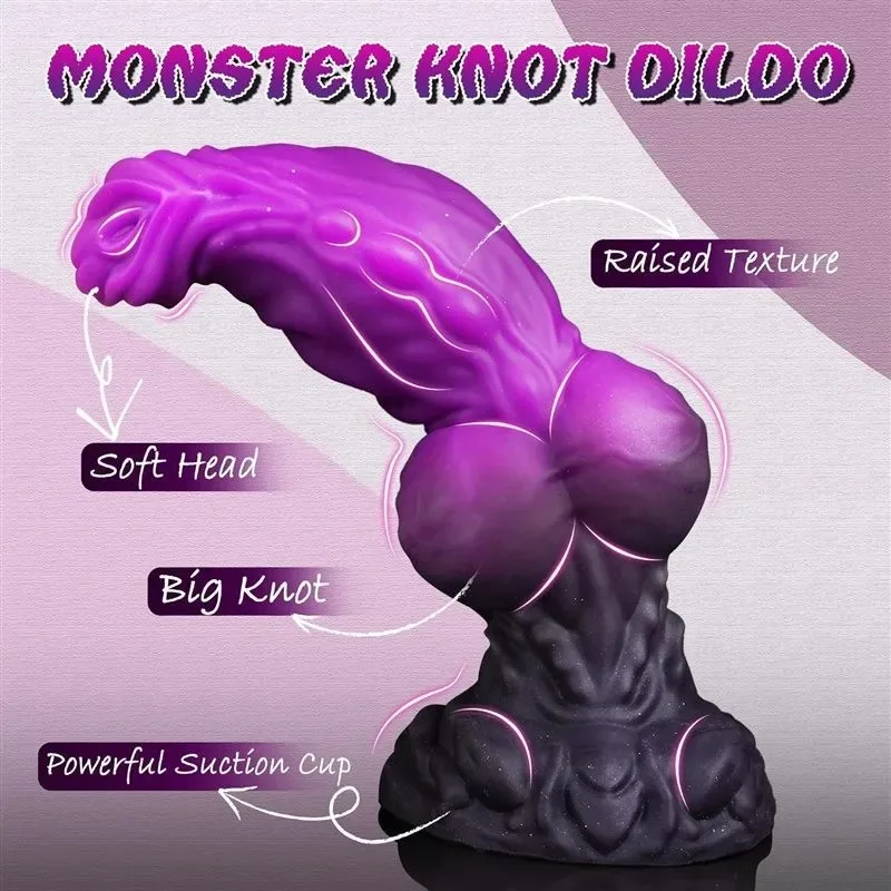 9 Inch Big Dog Knot Dildo Liquid Silicone Special Shape Adult Toy (7) 9 Inch Big Dog Knot Dildo Liquid Silicone Special Shape Adult Toy - Image 2