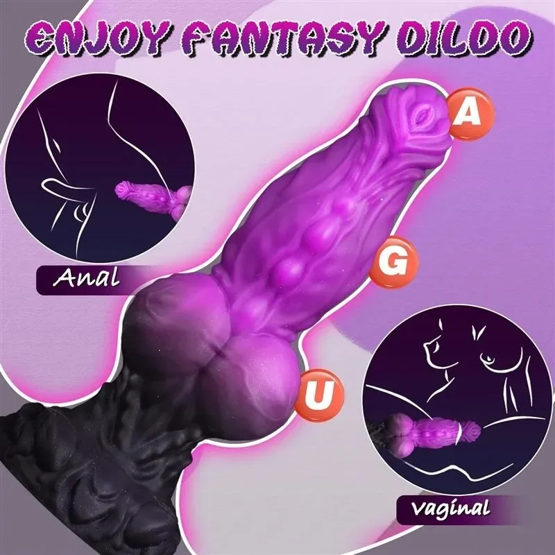 9 Inch Big Dog Knot Dildo Liquid Silicone Special Shape Adult Toy (9) 9 Inch Big Dog Knot Dildo Liquid Silicone Special Shape Adult Toy - Image 4