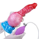 9 Inch Ejaculating and Inflatable Knot Dildo Silicone Fantasy Adult Toy - Image 2