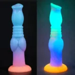 9 Inch Luminous Knot Dildo Fantasy Silicone Animal Dog Sex Toy - Image 2