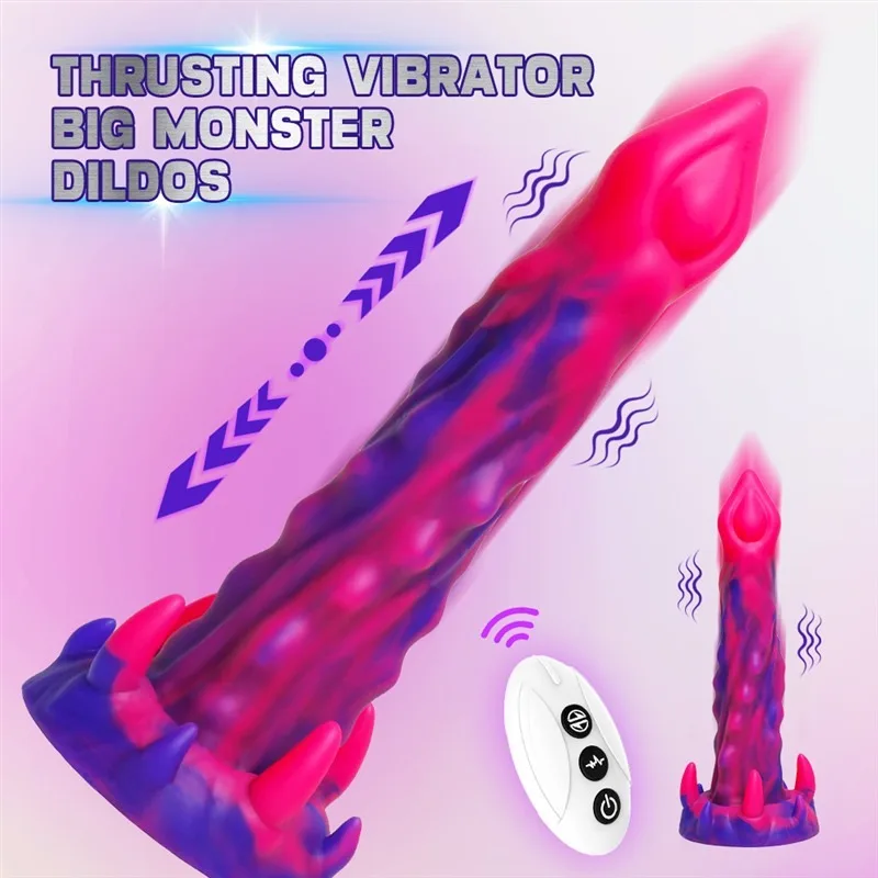 9 Inch Remote Control Fantasy Exotic Thrusting Vibrating Dildo (2) 9 Inch Remote Control Fantasy Exotic Thrusting Vibrating Dildo - Image 4