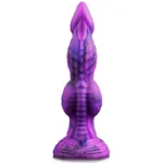 9.5 Inch Big Purple Dragon Knot Dildo Flexible Silicone Exotic Sex Toy