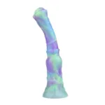 9.5 Inch Long Slim Horse Knot Dildo Silicone Mix-Colors Animal Penis - Image 6