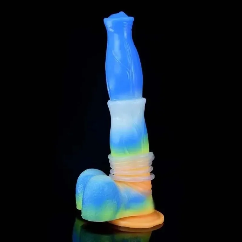 9.5 Inch Vibrating Ejaculating Horse Dildo Luminous Squirting Animal Penis (2) 9.5 Inch Vibrating Ejaculating Horse Dildo Luminous Squirting Animal Penis - Image 2