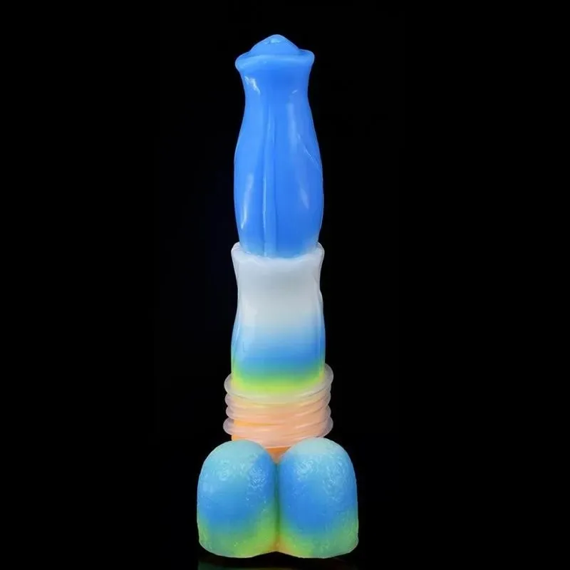 9.5 Inch Vibrating Ejaculating Horse Dildo Luminous Squirting Animal Penis (4) 9.5 Inch Vibrating Ejaculating Horse Dildo Luminous Squirting Animal Penis - Image 4