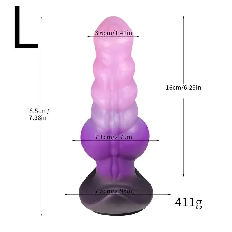 Big Knot Anal Dildo Wearable Fantasy Butt Plug (13) 5.3/6.3/7.3 Inch Big Knot Anal Dildo Wearable Fantasy Butt Plug - Image 6