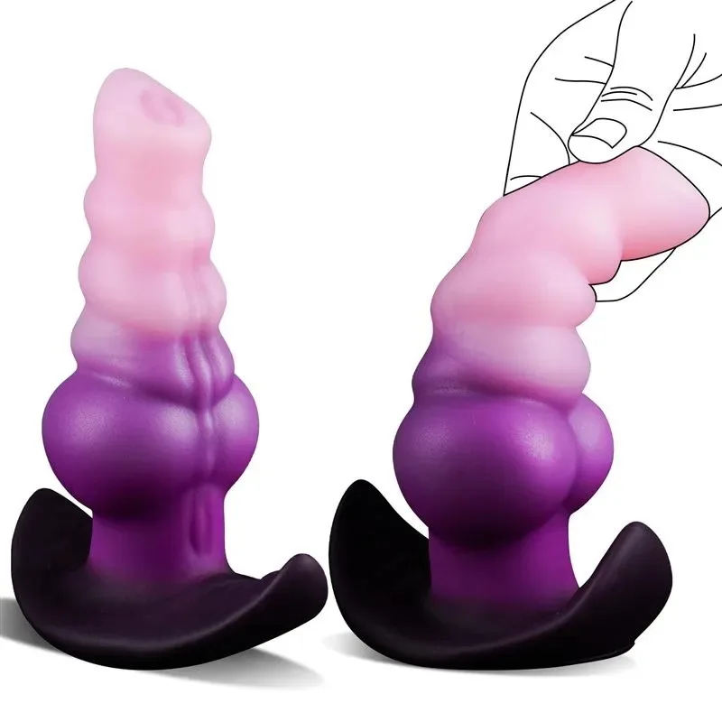 Big Knot Anal Dildo Wearable Fantasy Butt Plug (5) 5.3/6.3/7.3 Inch Big Knot Anal Dildo Wearable Fantasy Butt Plug - Image 3