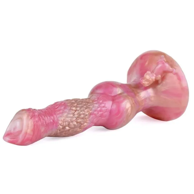 Big Knotted Dog Dildo (2) 8.5 IN Pink Big Knotted Dildo Fantasy Silicone Animal Penis - Image 4