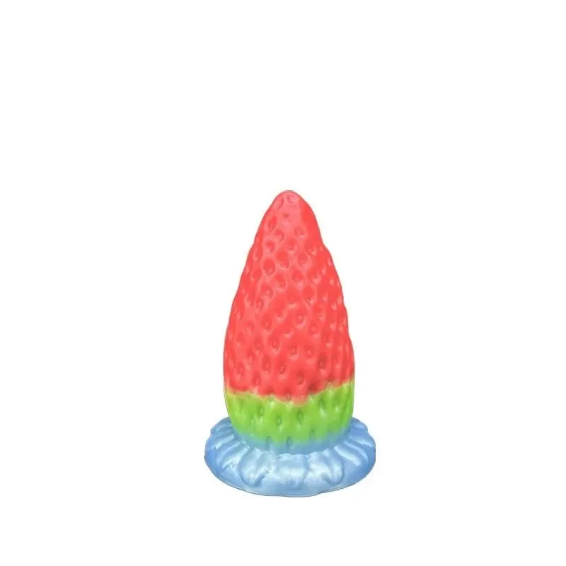 Big Strawberry Butt Plug Silicone Anal Toys (10) 6/8/9.5 Inch Big Strawberry Butt Plug Silicone Anal Toys - Image 7