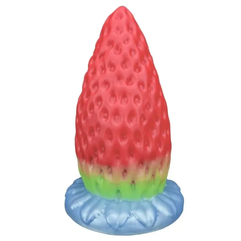 Big Strawberry Butt Plug Silicone Anal Toys (8) 6/8/9.5 Inch Big Strawberry Butt Plug Silicone Anal Toys - Image 5