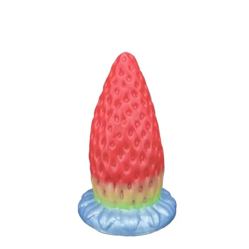 Big Strawberry Butt Plug Silicone Anal Toys (9) 6/8/9.5 Inch Big Strawberry Butt Plug Silicone Anal Toys - Image 6