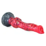 9 IN Ribbed Canine Wolf Dog Dildo Silicone Knotted Sex Toy - Image 6