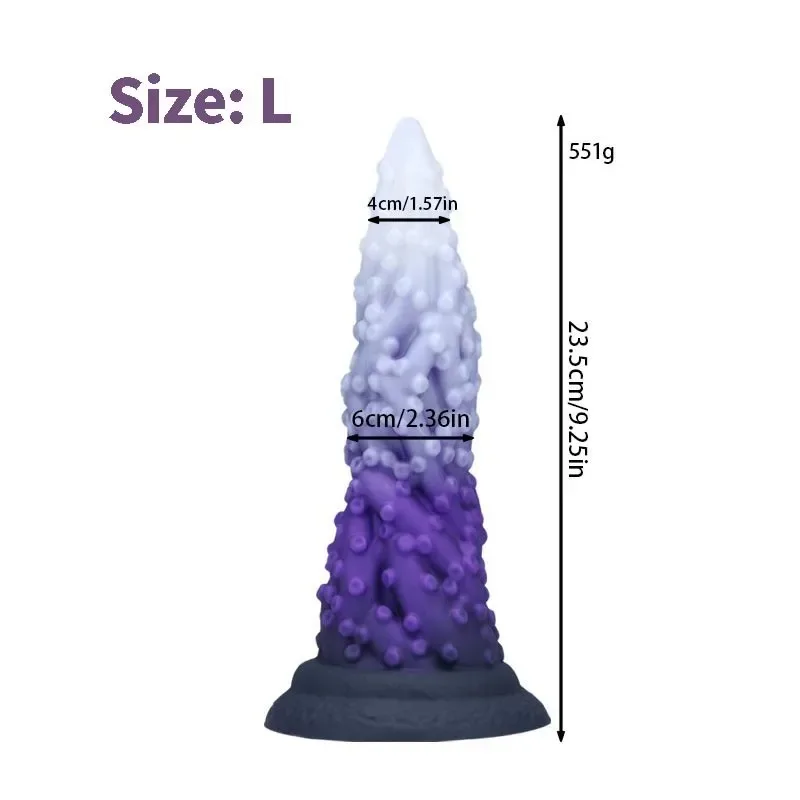 Colors Tentacle Silicone Dildo Anal Toy (10) 6.5/8/9/10 Inch Colors Tentacle Silicone Dildo Anal Toy - Image 5
