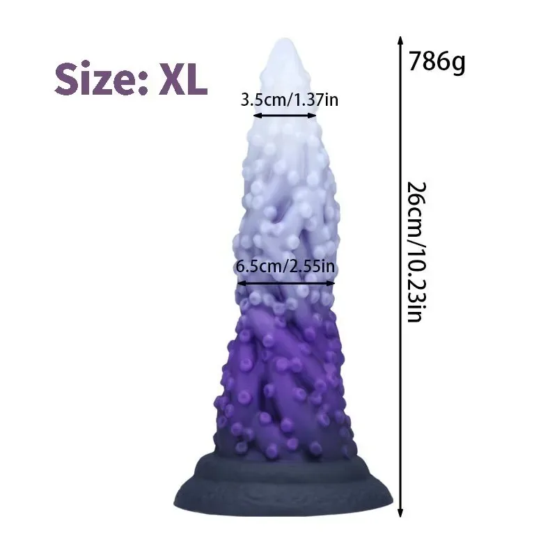 Colors Tentacle Silicone Dildo Anal Toy (11) 6.5/8/9/10 Inch Colors Tentacle Silicone Dildo Anal Toy - Image 6