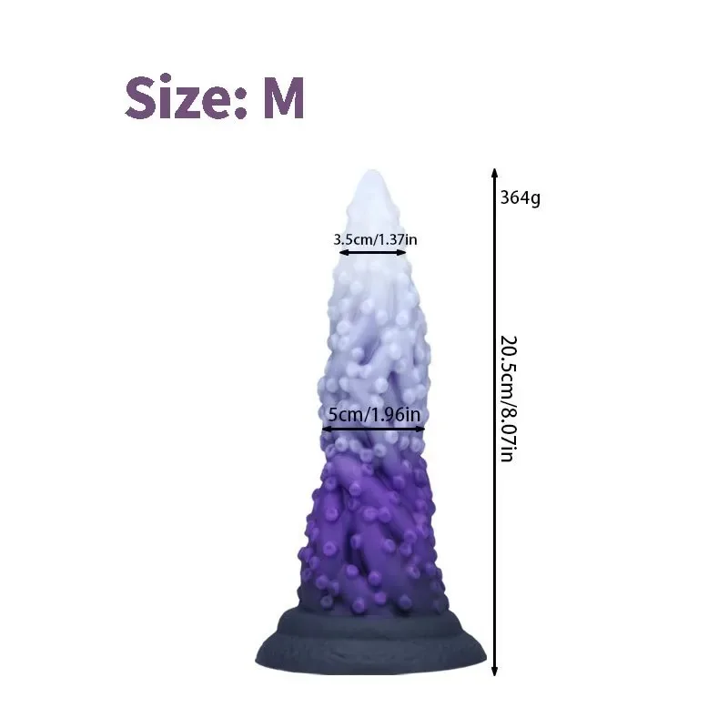 Colors Tentacle Silicone Dildo Anal Toy (9) 6.5/8/9/10 Inch Colors Tentacle Silicone Dildo Anal Toy - Image 4
