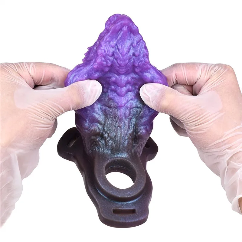 DRAGON SLEEVE (41) 5.5 Inch Strap On Dragon Cock Sleeve Soft Silicone Penis Sheath - Image 7