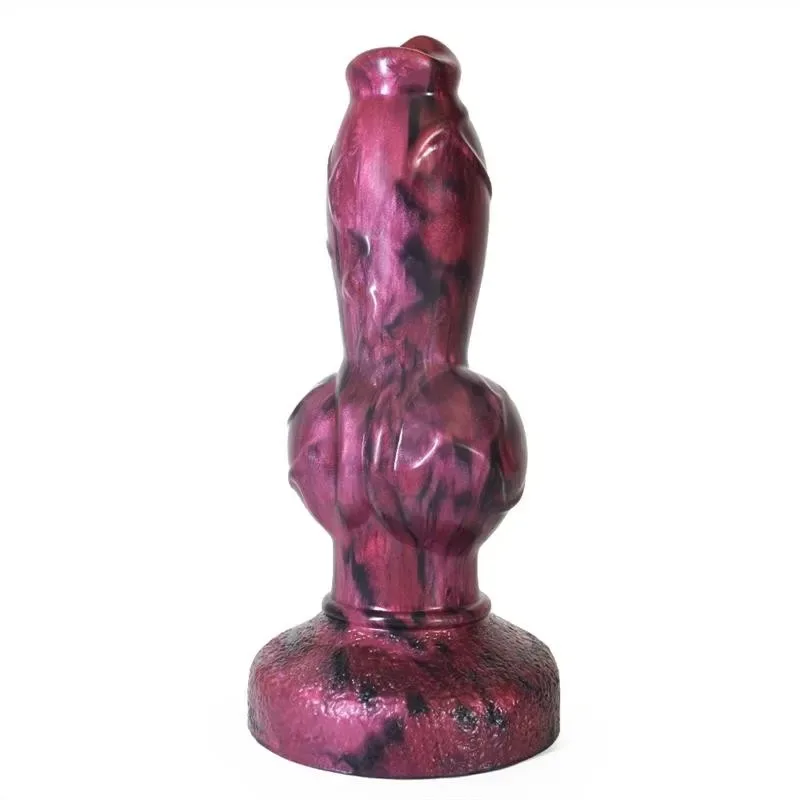 Dog Dildo with Big Knot 8.5 IN Dog Dildo with Big Knot Silicone Purple Animal Penis - Image 2