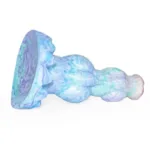 9 IN Fantasy Dildo With Two Knots Silicone Animal Dog Penis - Image 5