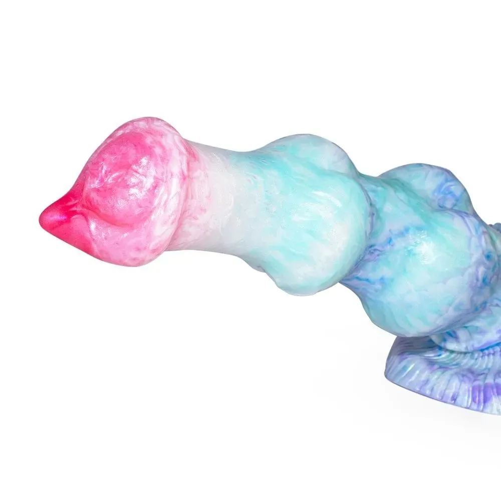 Double Knot Realistic Dog Dildo Big Animal Dong (7) 10 IN Double Knots Dildo Silicone Adult Fantasy Toy - Image 6