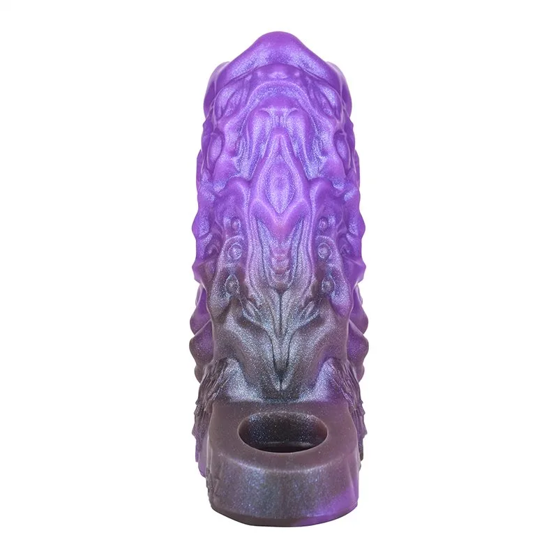 EXOTIC SLEEVE (29) 5.7 Inch Open Headed Monster Cock Sleeve with 3 Build-In Skeleton - Image 4