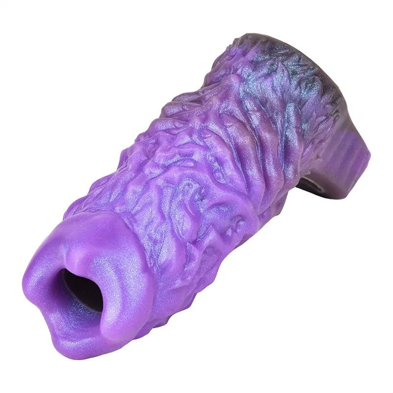 EXOTIC SLEEVE (37) 5.7 Inch Open Headed Monster Cock Sleeve with 3 Build-In Skeleton - Image 6