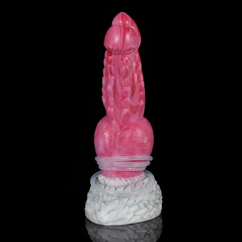 Ejaculating Dog Dildo (3) 9.5 Inch Ejaculating Dog Dildo Big Knot Squirting Werewolf Penis - Image 4