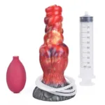 7.5 Inch Ejaculating Dog Dildo Big Knot Squirting Werewolf Penis