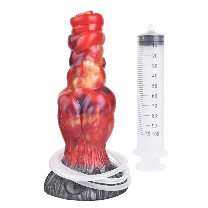 Ejaculating Dog Dildo Big Knot Squirting Werewolf Penis (4) 7.5 Inch Ejaculating Dog Dildo Big Knot Squirting Werewolf Penis - Image 2