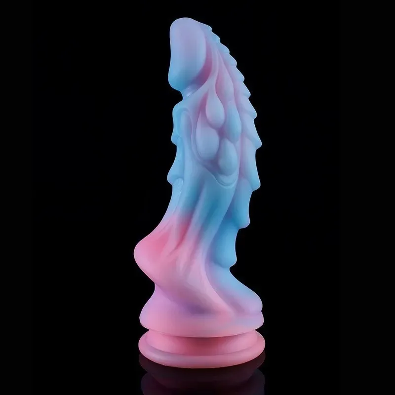 Glow In The Dark Dragon Dildo Fantasy Alien Penis Toy (6) 7.5/8.5 Inch Glow In The Dark Dragon Dildo Fantasy Alien Penis Toy - Image 6