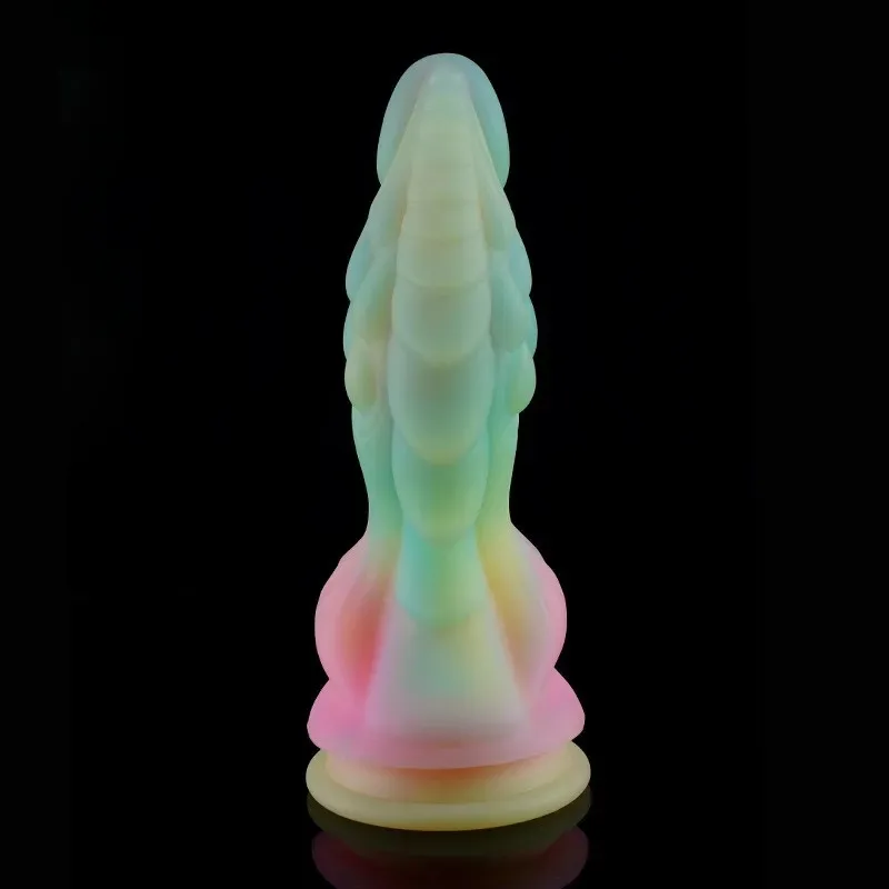 Glow In The Dark Dragon Dildo Fantasy Alien Penis Toy (8) 7.5/8.5 Inch Glow In The Dark Dragon Dildo Fantasy Alien Penis Toy - Image 3