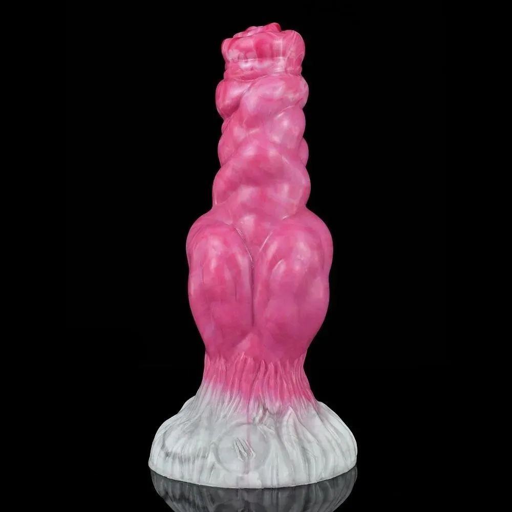 Knot Dog Dildo (1) 7.5 IN Pink Special Shaped Knotting Dildo - Image 2
