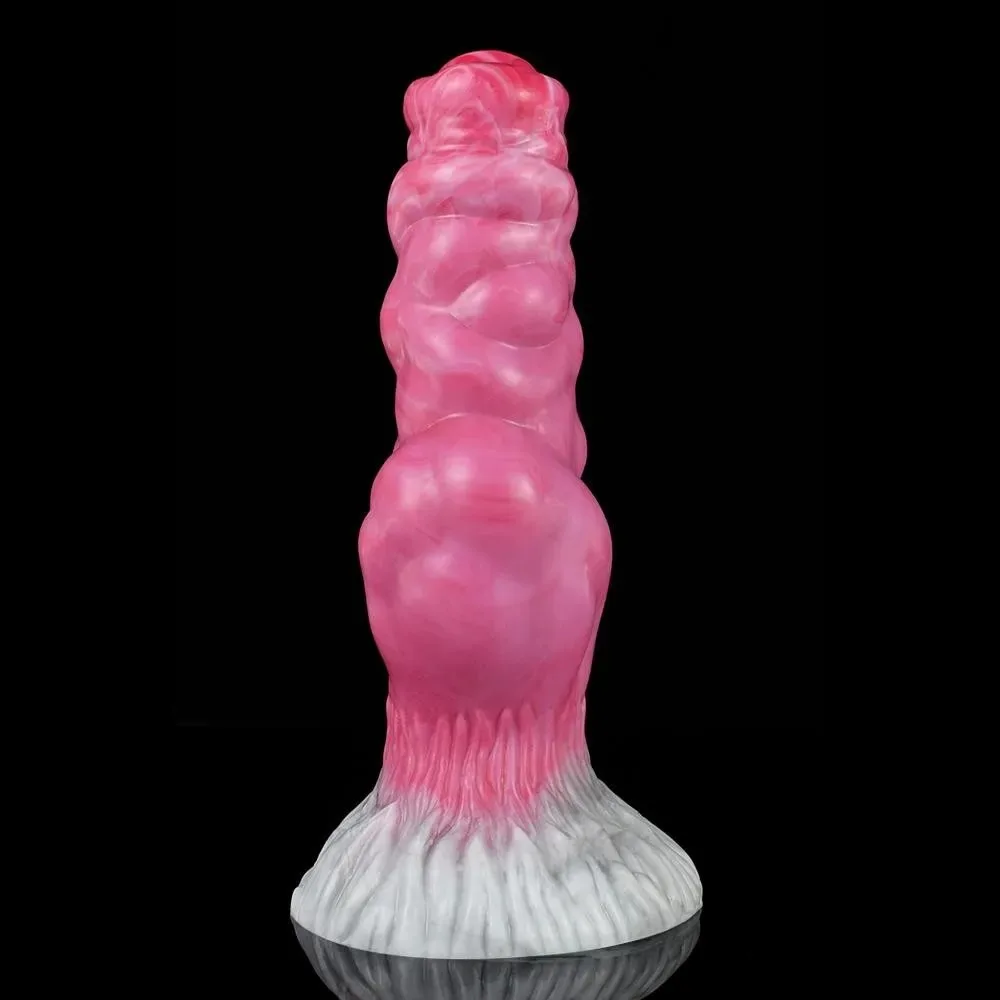 Knot Dog Dildo (2) 7.5 IN Pink Special Shaped Knotting Dildo - Image 4