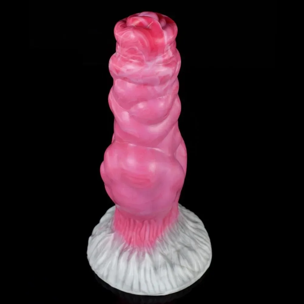 Knot Dog Dildo (3) 7.5 IN Pink Special Shaped Knotting Dildo - Image 3