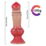 9.5/10.5/12.5 IN Large Knotted Dog Dildo Silicone Animal Penis - Image 2