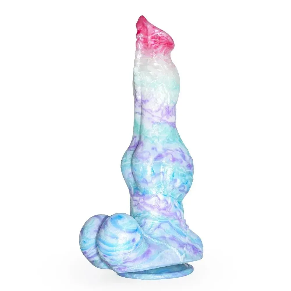 Large Knot Dog Dildo (1) 11.5 IN Large Knot Dog Dildo Soft Silicone Animal Cock - Image 2