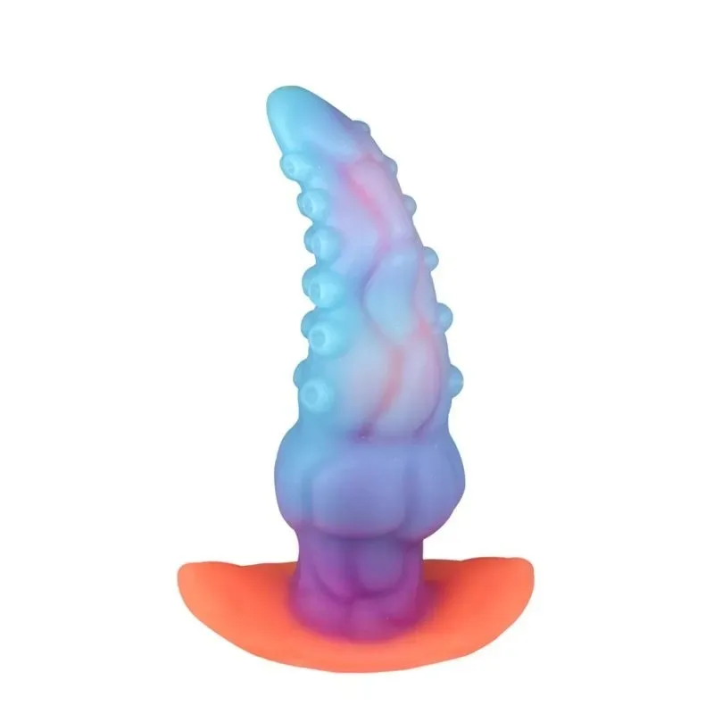 Luminous Octopus Tentacle Anal Dildo Plug Toy (1) 5.5/6/7.5 Inch Luminous Octopus Tentacle Anal Dildo Plug Toy - Image 1