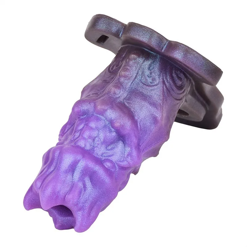 MONSTER SLEEVE (34) 5 Inch Strap On Beast Penis Sleeve Liquid Silicone Exotic Cock Extender - Image 6